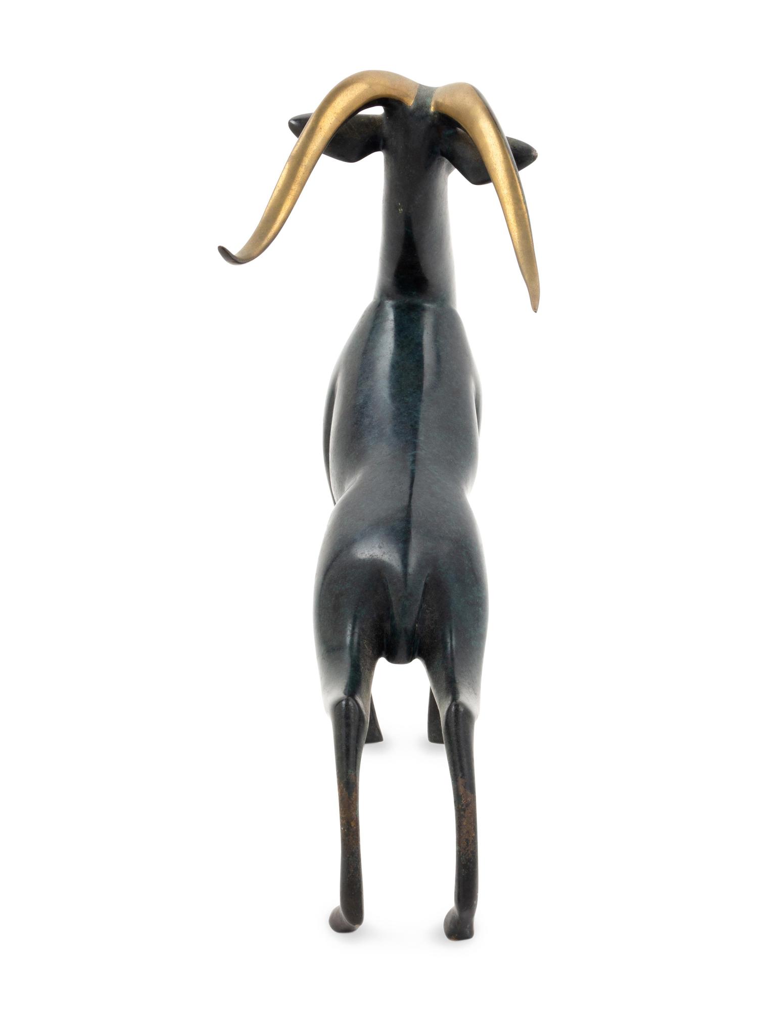 A Bronze Figure of a Gazelle,