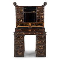 A Japanese Lacquer Bureau Cabinet