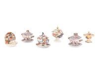 A Group of Imari Palette Porcelain Table Articles