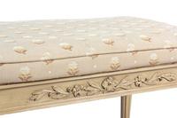A Pair of Louis XVI Style Painted and Upholstered Benches