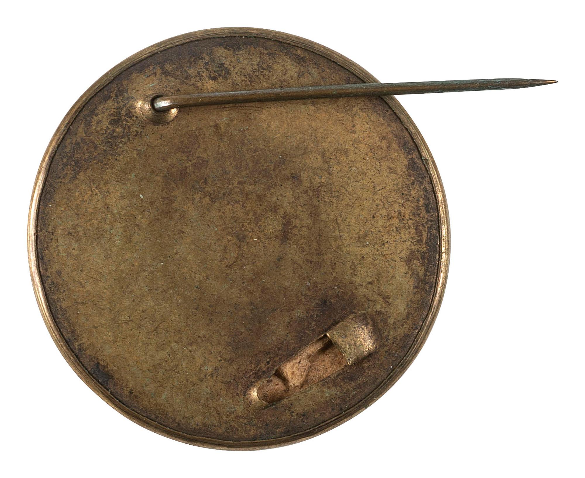 [POLITICS]. Ulysses S. Grant campaign ferrotype pinback. 1868.