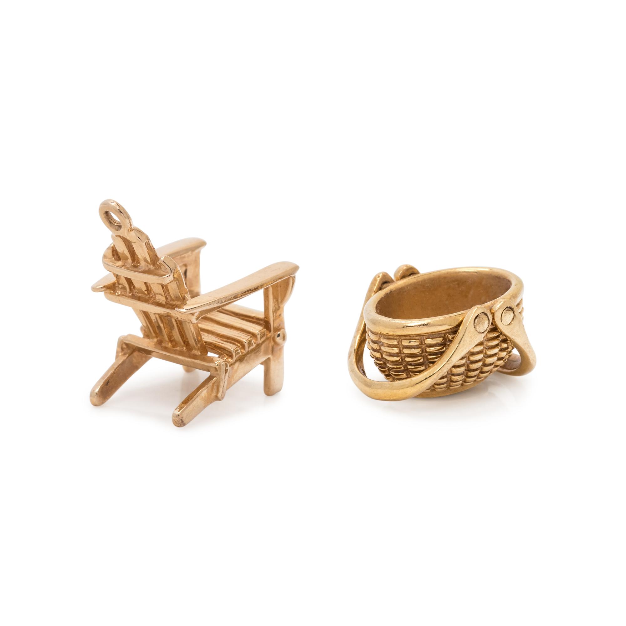 COLLECTION OF YELLOW GOLD CHARMS