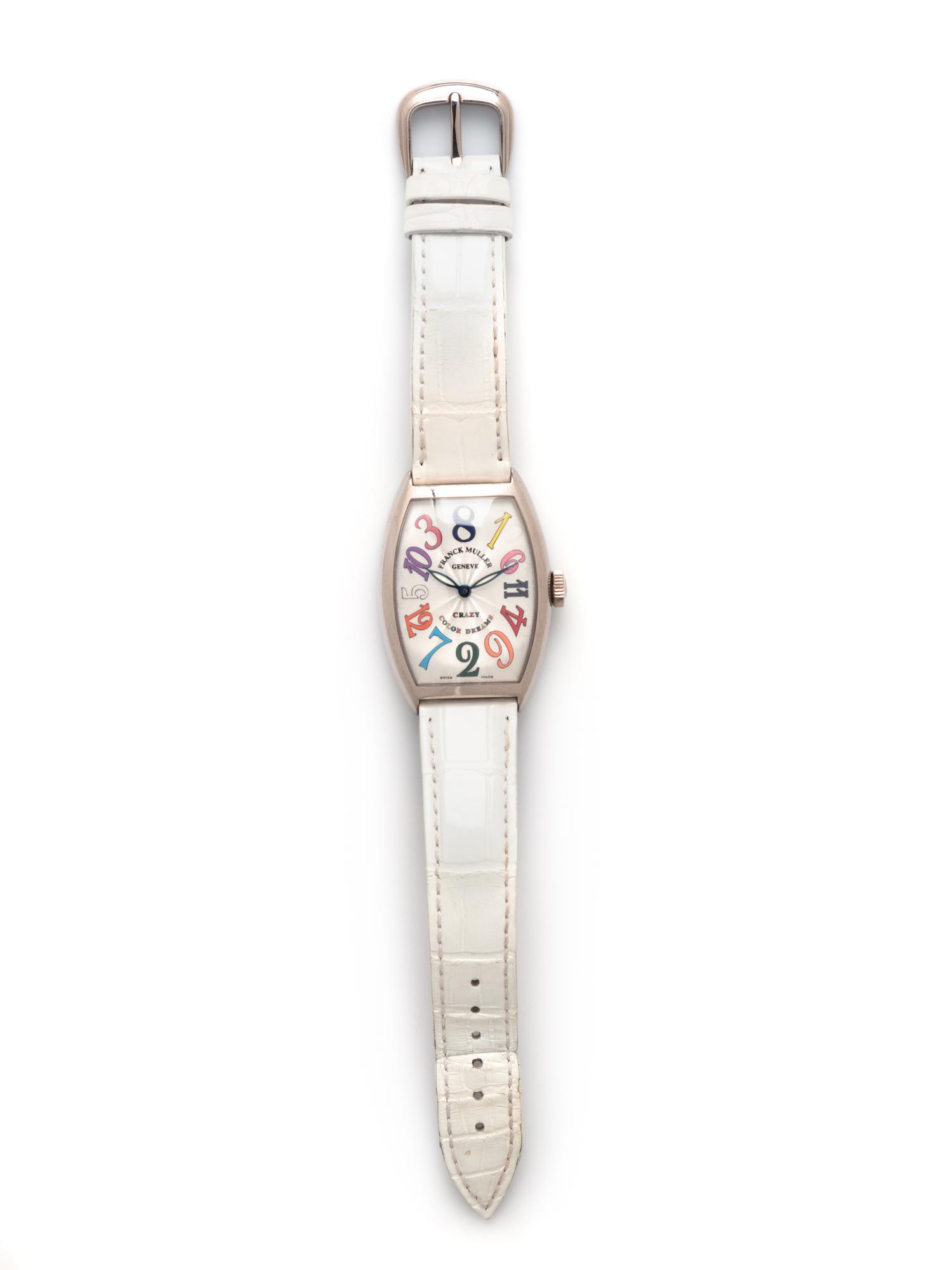 FRANCK MULLER, WHITE GOLD 'CRAZY COLOR DREAMS' WATCH