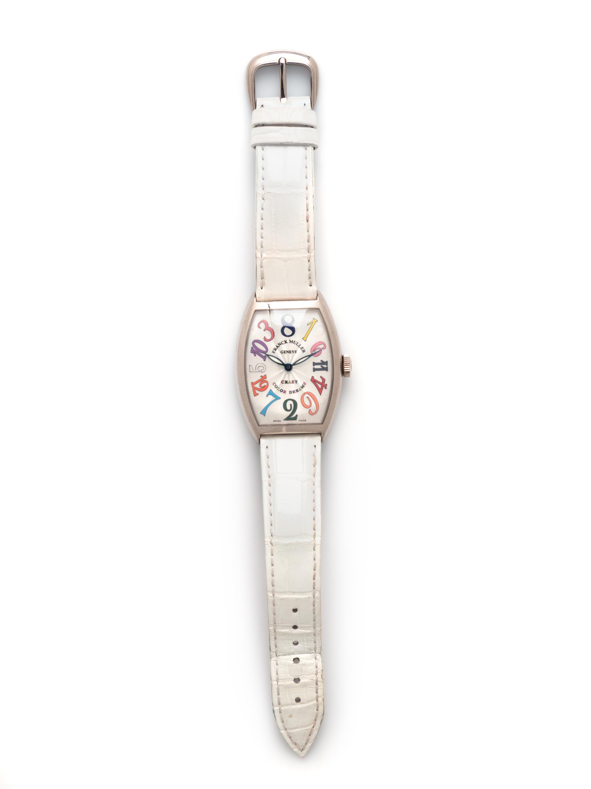 FRANCK MULLER, WHITE GOLD 'CRAZY COLOR DREAMS' WATCH