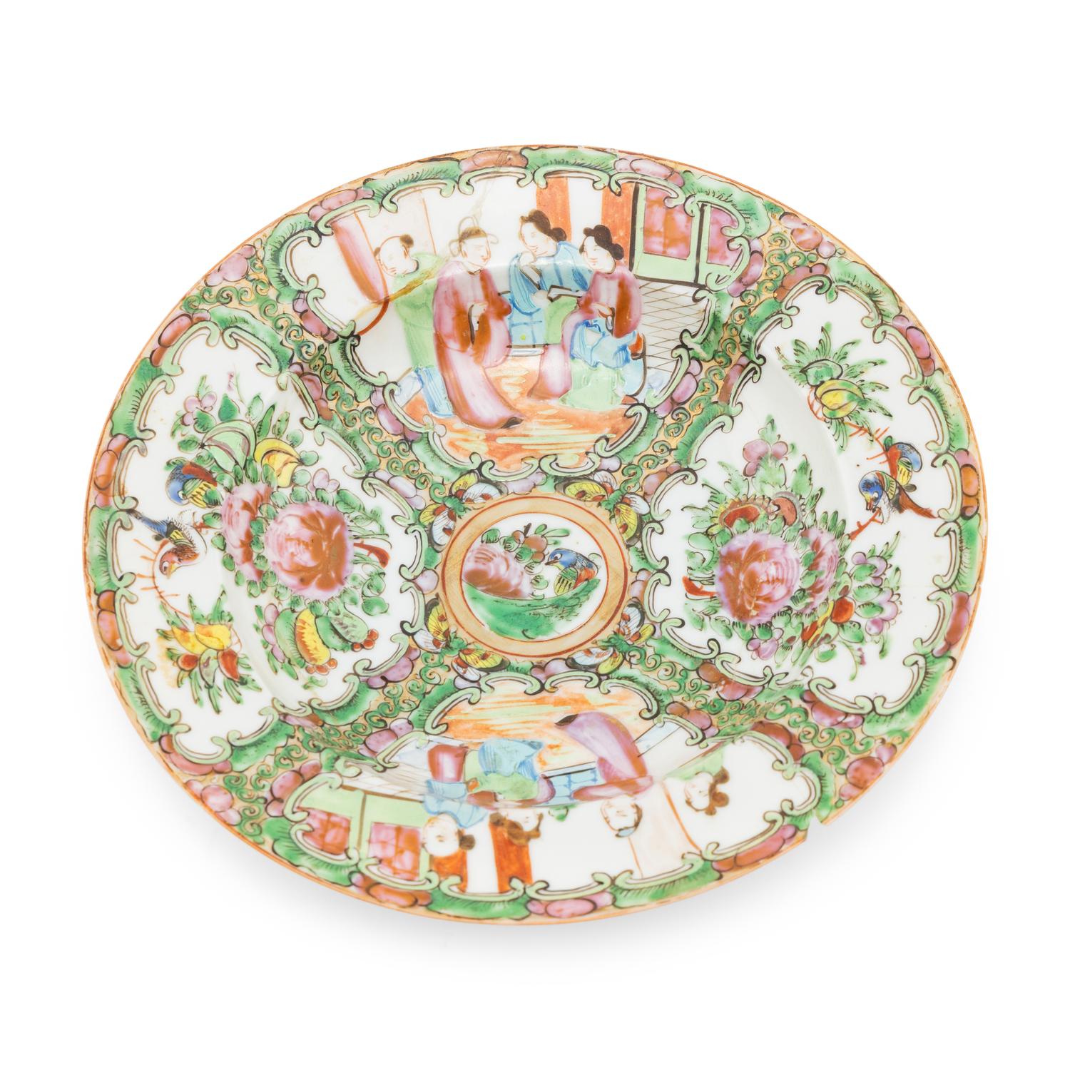 A Collection of Chinese Export Porcelain Famille Rose Table Articles