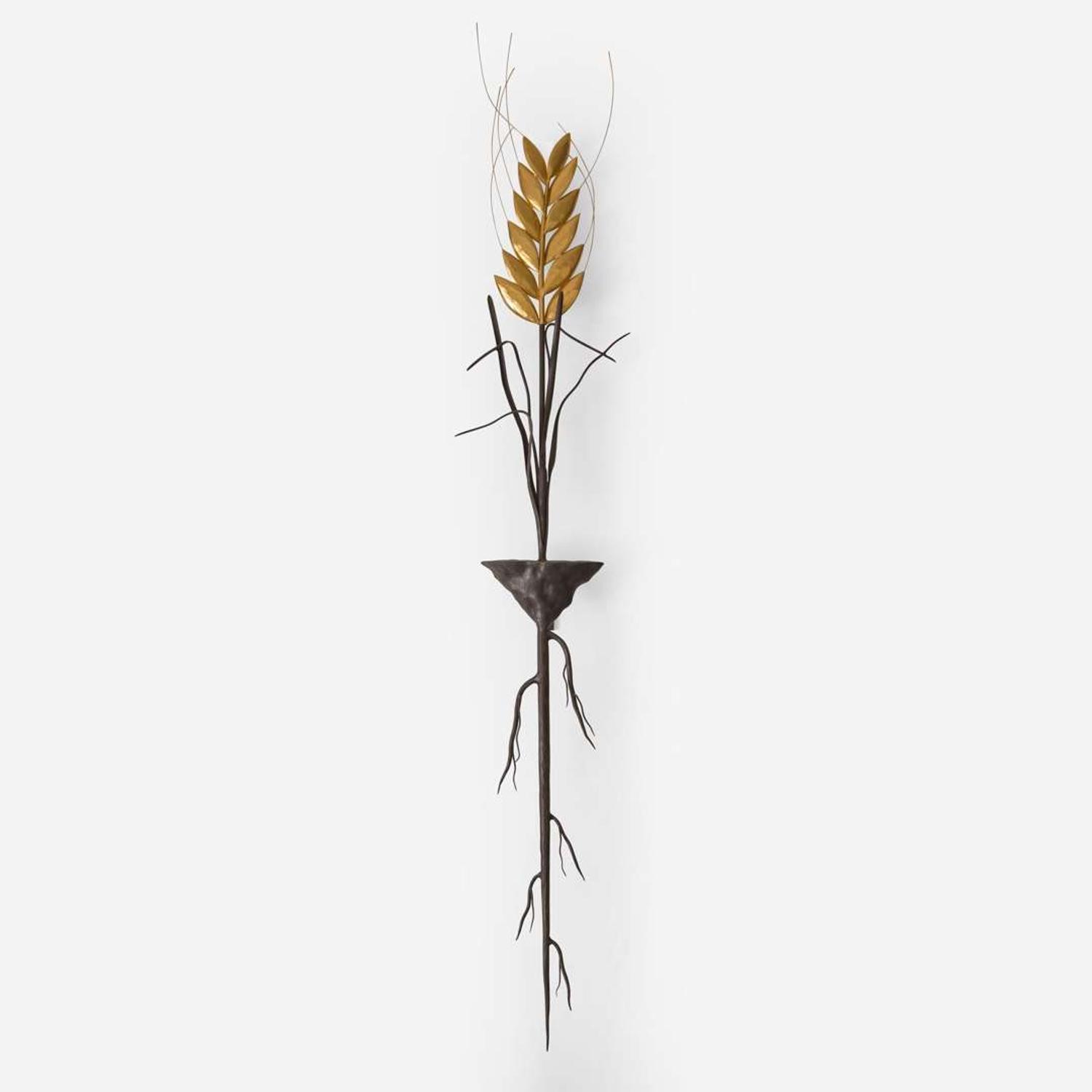 Gary Griffin (American, b. 1945) Gilt and Wrought Iron Wheat Sculpture, USA, 1989