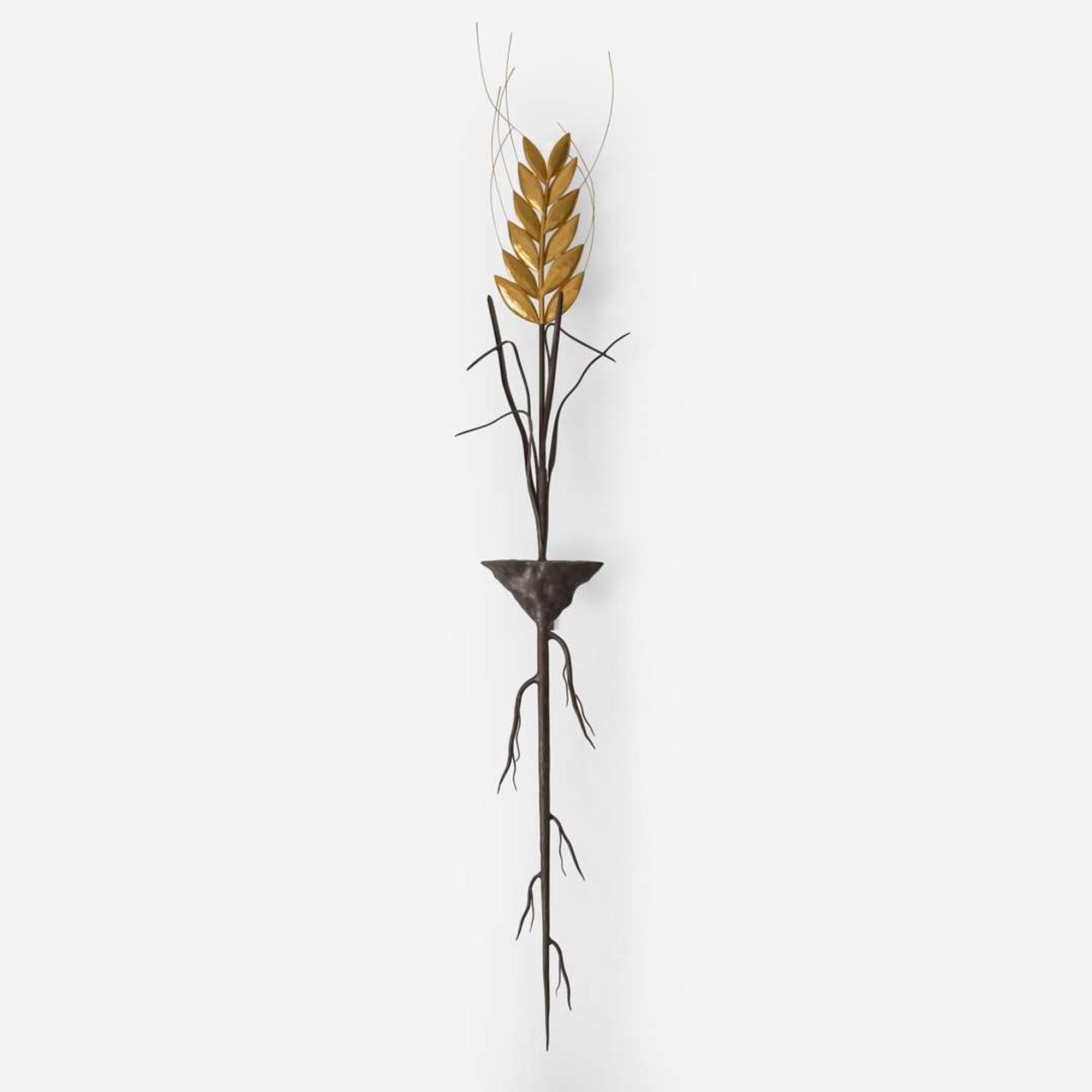 Gary Griffin (American, b. 1945) Gilt and Wrought Iron Wheat Sculpture, USA, 1989