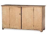 A Country Cream Painted Pine Two-Door Cupboard