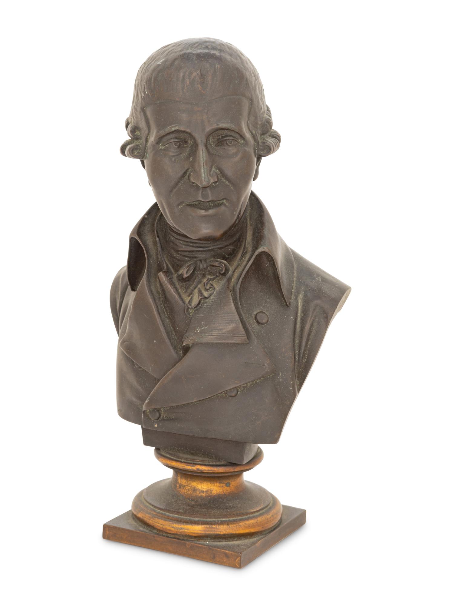 A Continental Bronze Bust