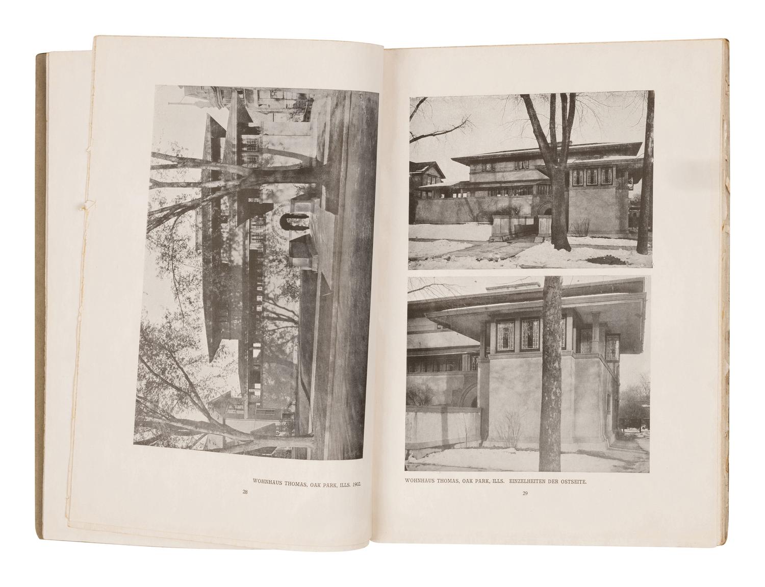 [FRANK LLOYD WRIGHT]. Ausgeführte Bauten . Berlin: Ernst Wasmuth, 1911.