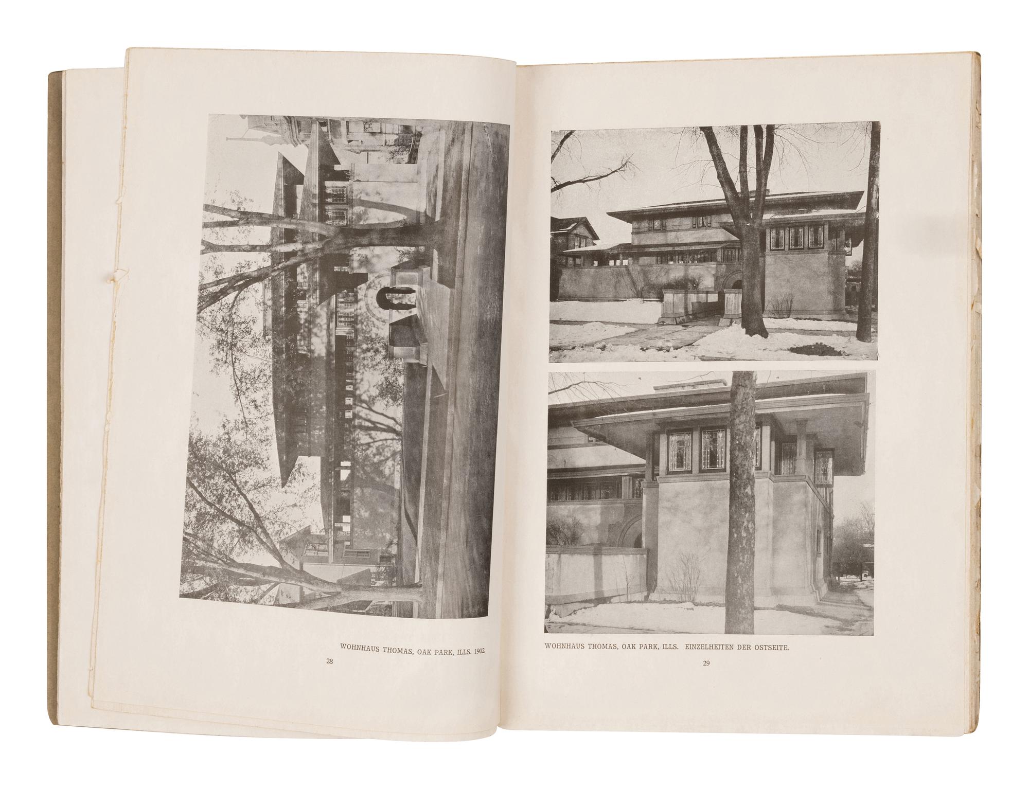 [FRANK LLOYD WRIGHT]. Ausgeführte Bauten . Berlin: Ernst Wasmuth, 1911.