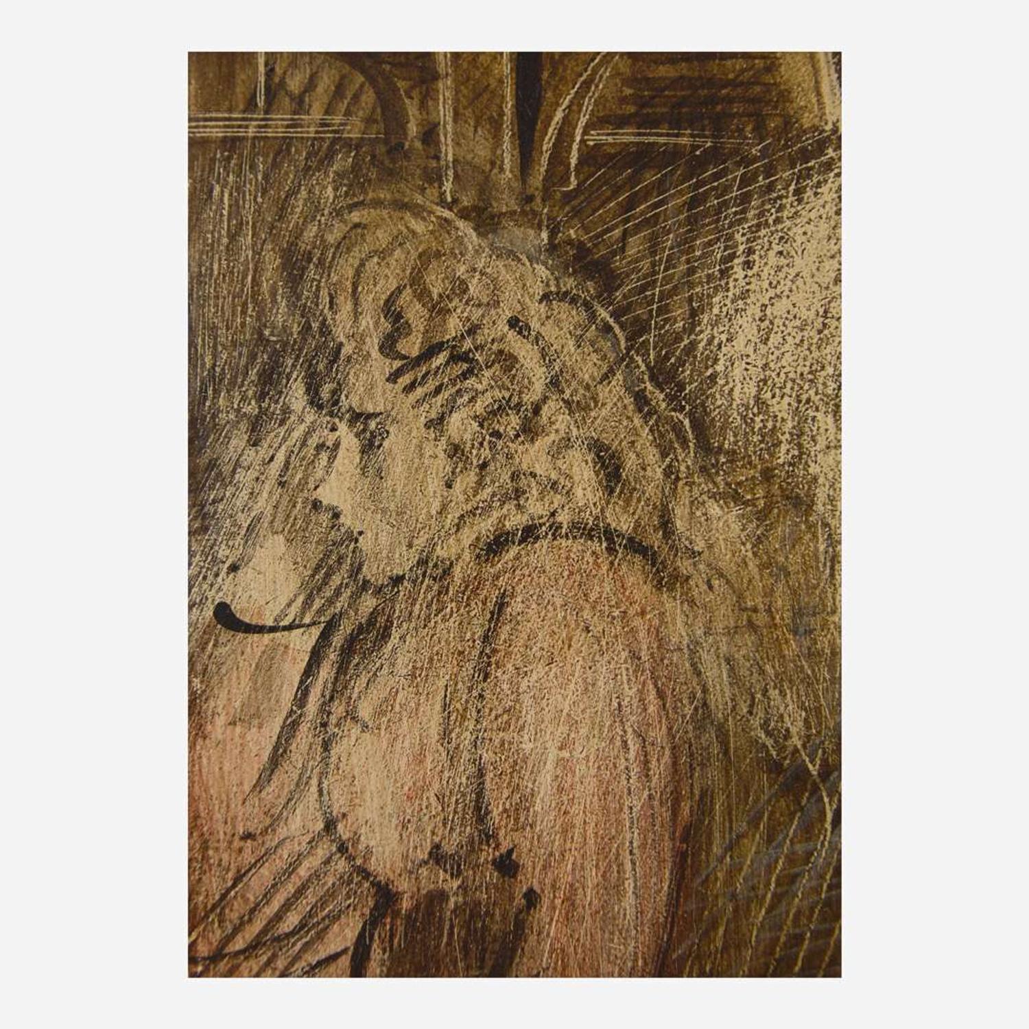 Reginald Marsh (American, 1898-1954) Bus Stop; with Study verso (Double-Sided Work)