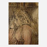 Reginald Marsh (American, 1898-1954) Bus Stop; with Study verso (Double-Sided Work)