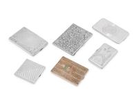 A Group of Six Silver Cigarette Cases