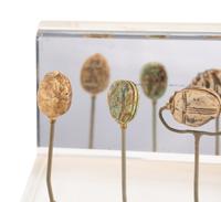 Three Egyptian Steatite and Faience Scarabs