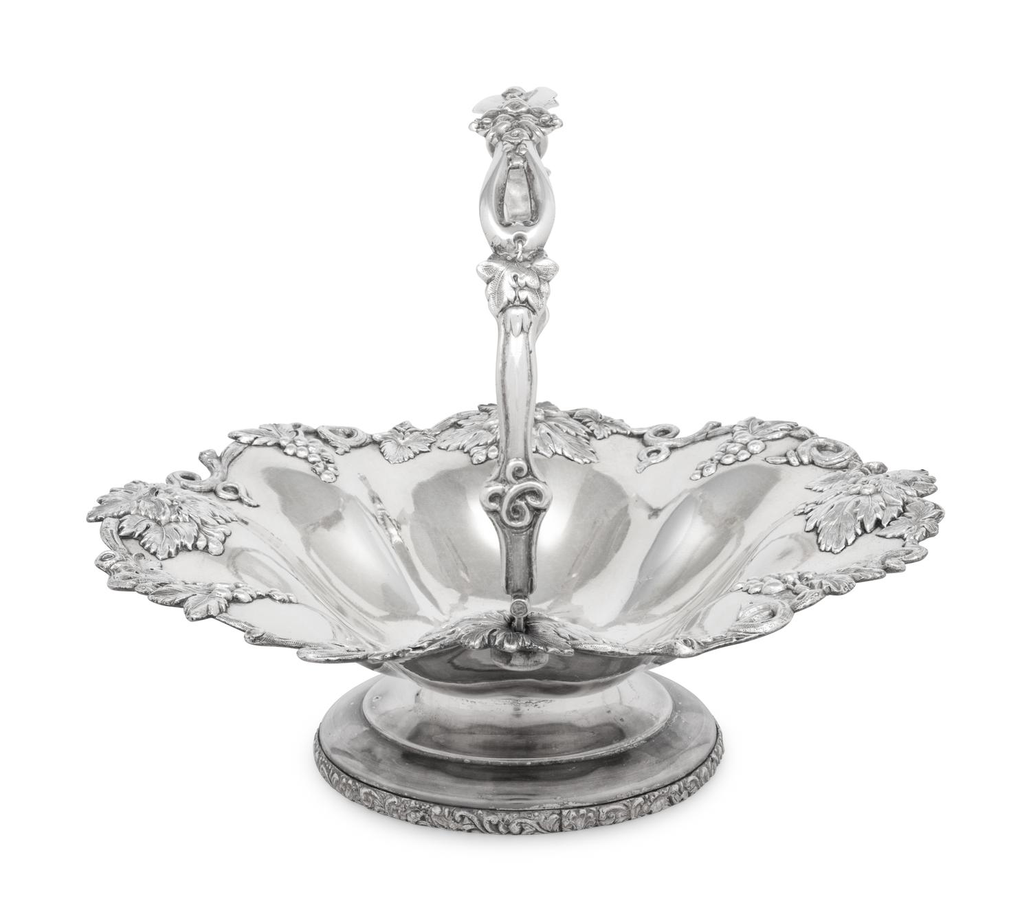 A Polish Silver-Plate Fruit Bowl