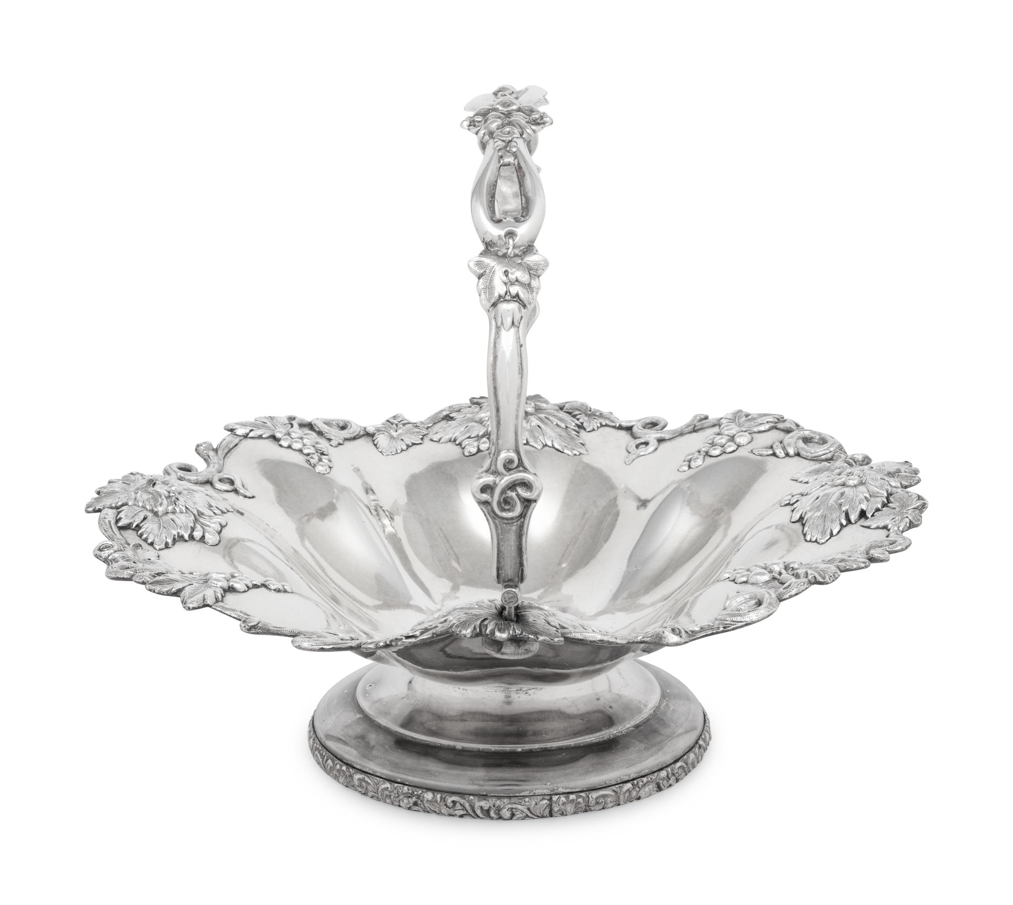 A Polish Silver-Plate Fruit Bowl