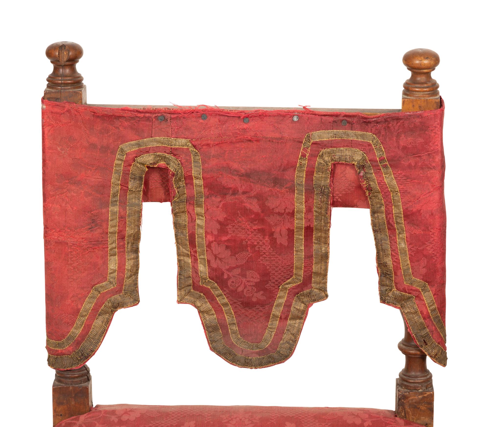 A Pair of Jacobean Style Walnut Low Chairs