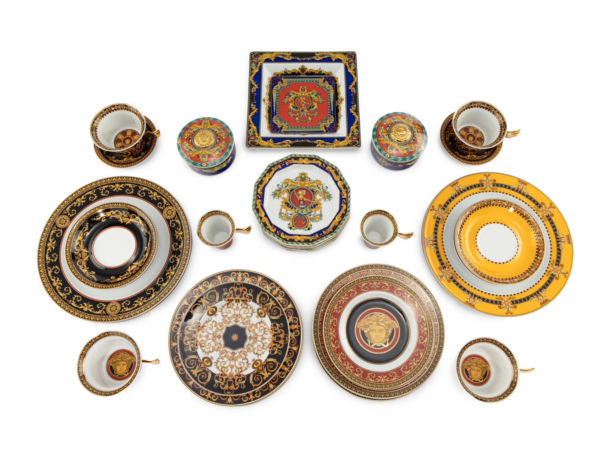 A Versace Assembled Porcelain Dinner Service
