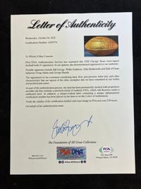 A 1958 Chicago Bears Team Signed Football Featuring Wille Gallimore, Chuck Howley, Bill George and Doug Atkins (Beckett Authentication Services Letter)