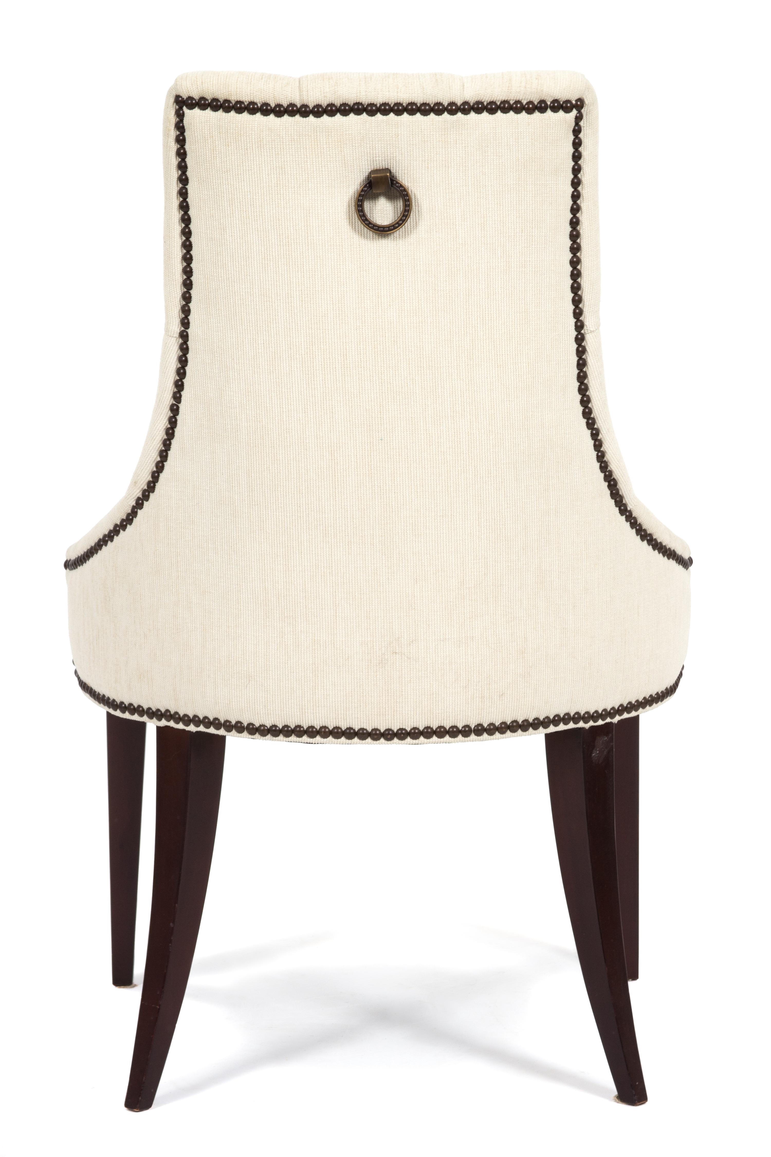 Four Contemporary Upholstered Dining Chairs Height 36 x width 23 x depth 22 inches. — 20TH CENTURY