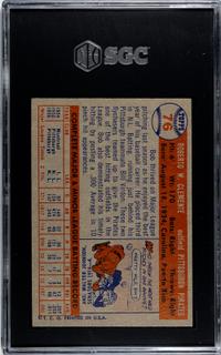 A 1957 Topps Roberto Clemente Baseball Card No. 76 (SGC 7 NRMT)