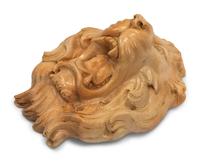 A Continental Carved Marble Lion Mask