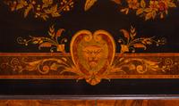 A Victorian Carved, Inlaid and Painted Walnut Writing Desk