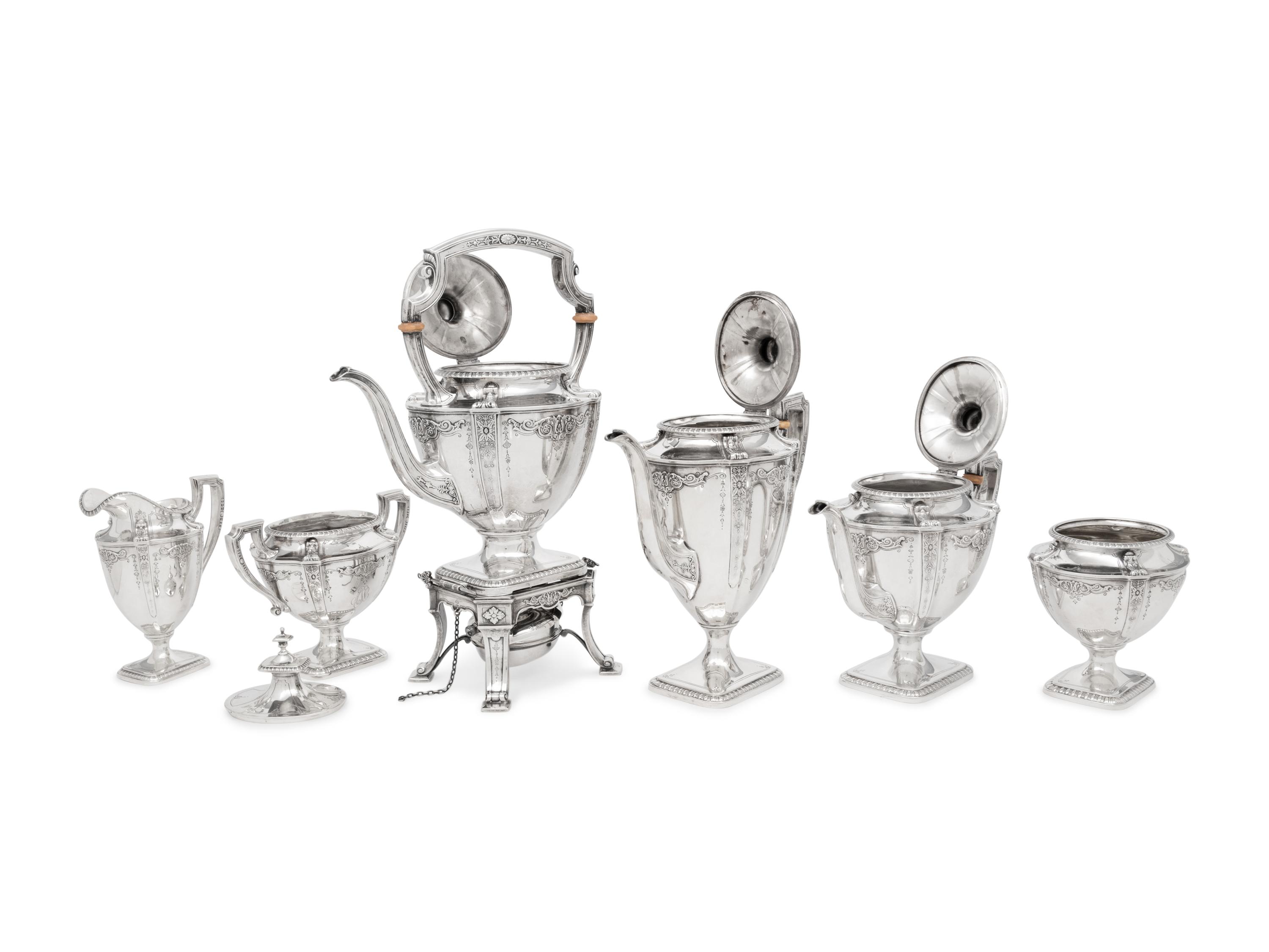 An American Silver Seven-Piece Tea and Coffee Service