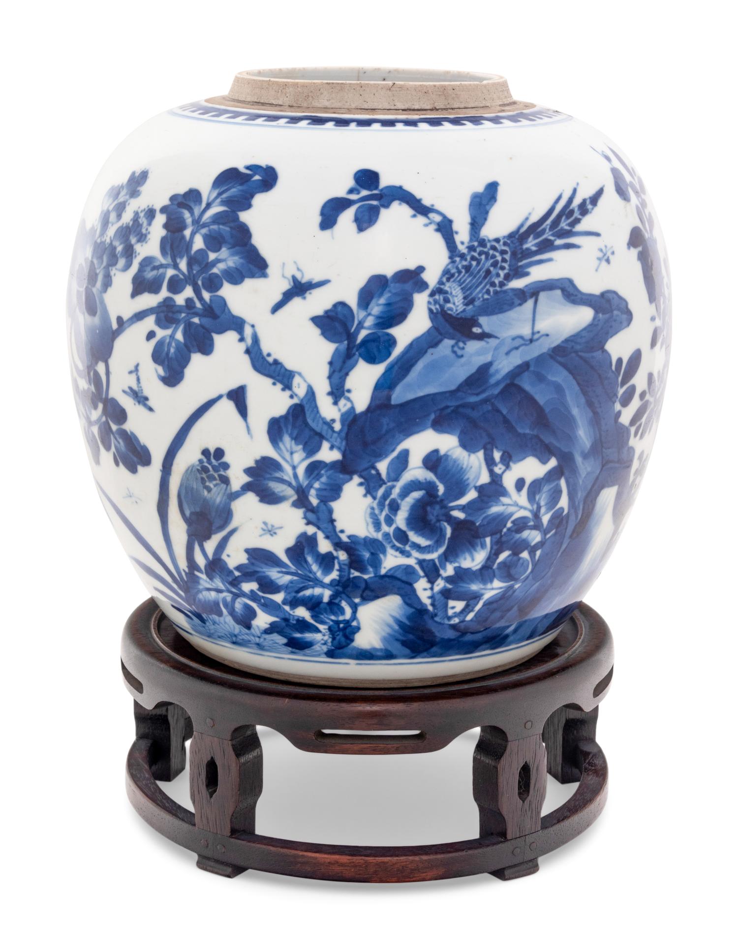 A Chinese Blue and White Porcelain Jar