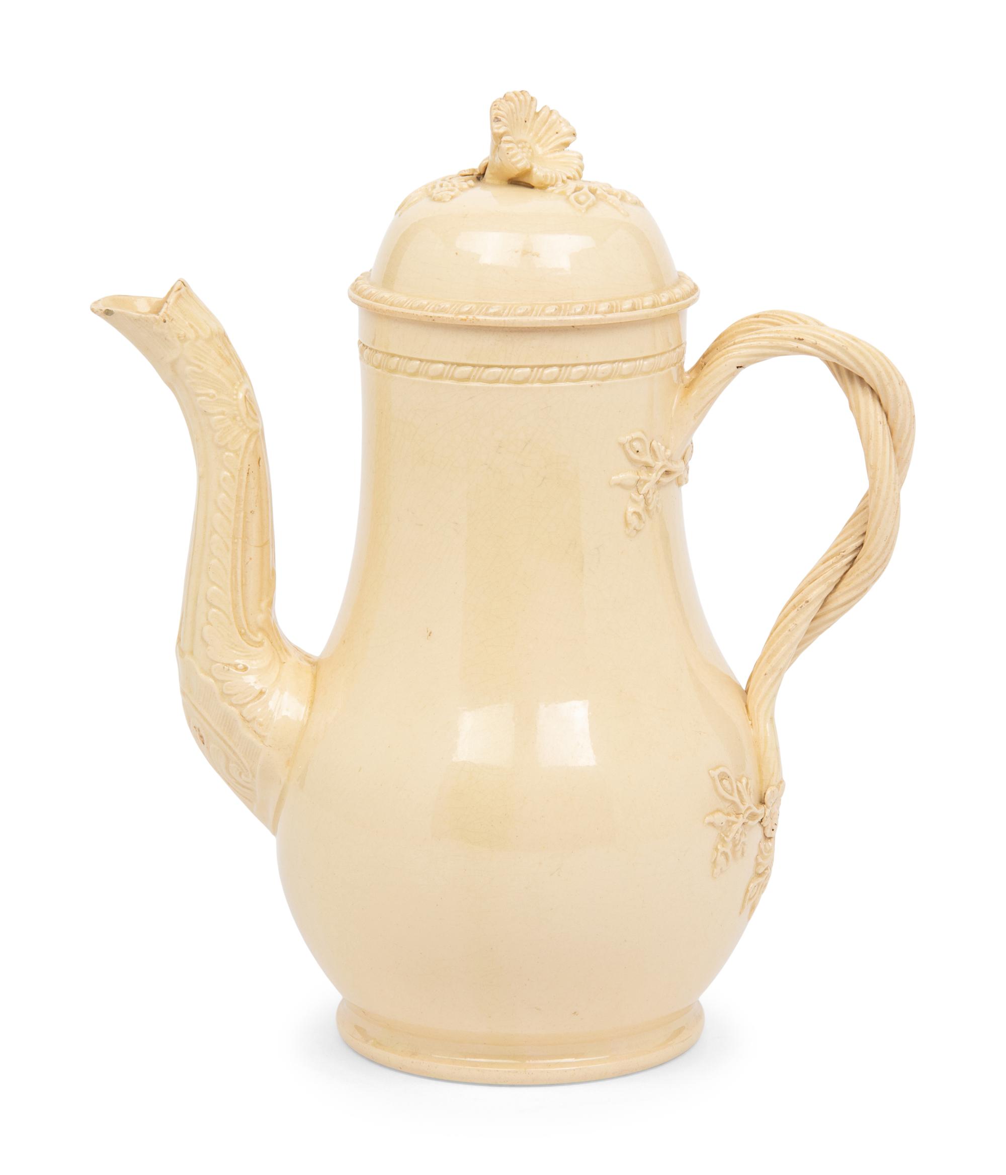 An English Creamware Coffee Pot