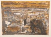 Raymond Guerrier, (French, 1920-2002), Horses and Fish and Melon