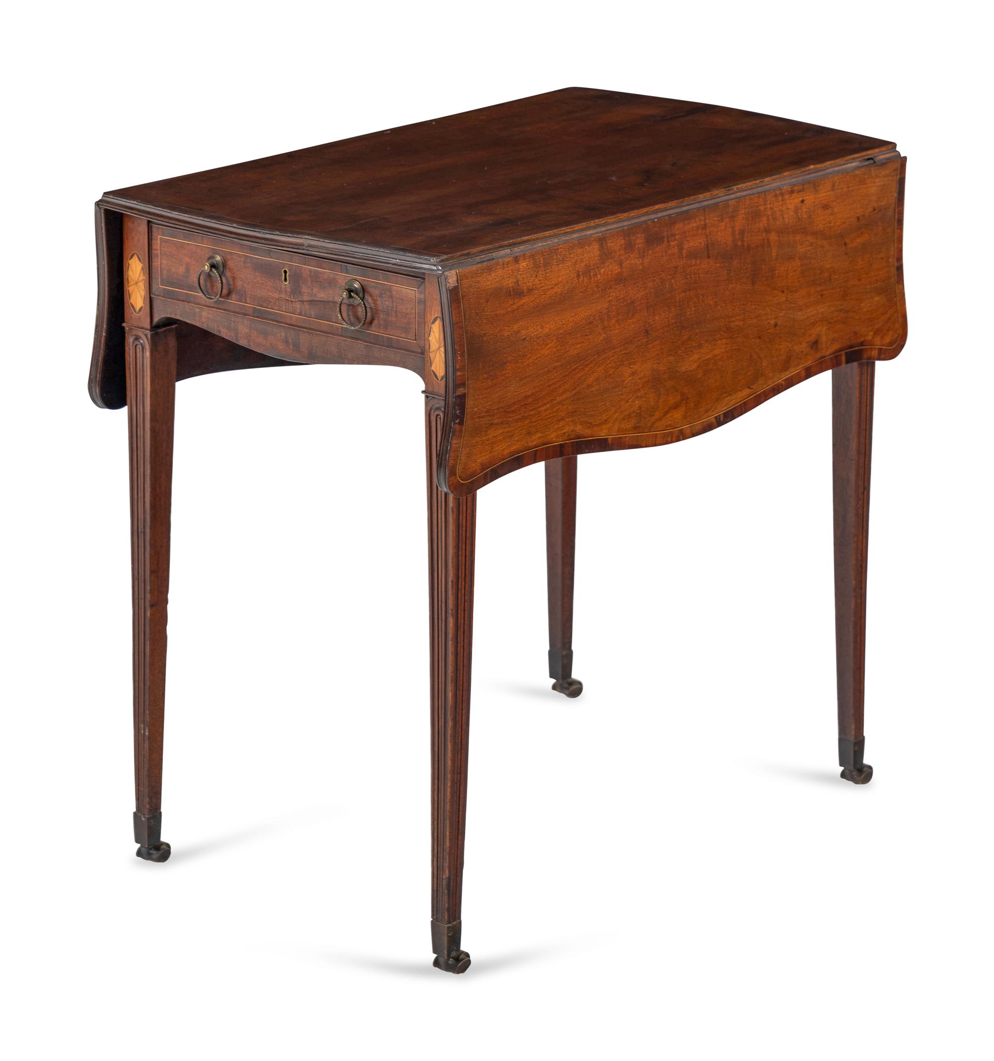 A George III Mahogany and Marquetry Pembroke Table