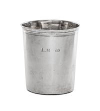 An American Silver Beaker, S. Kirk & Son, Balimore, MD, 19th/20th Century, tapered cylindrical form, with applied reeded rim.