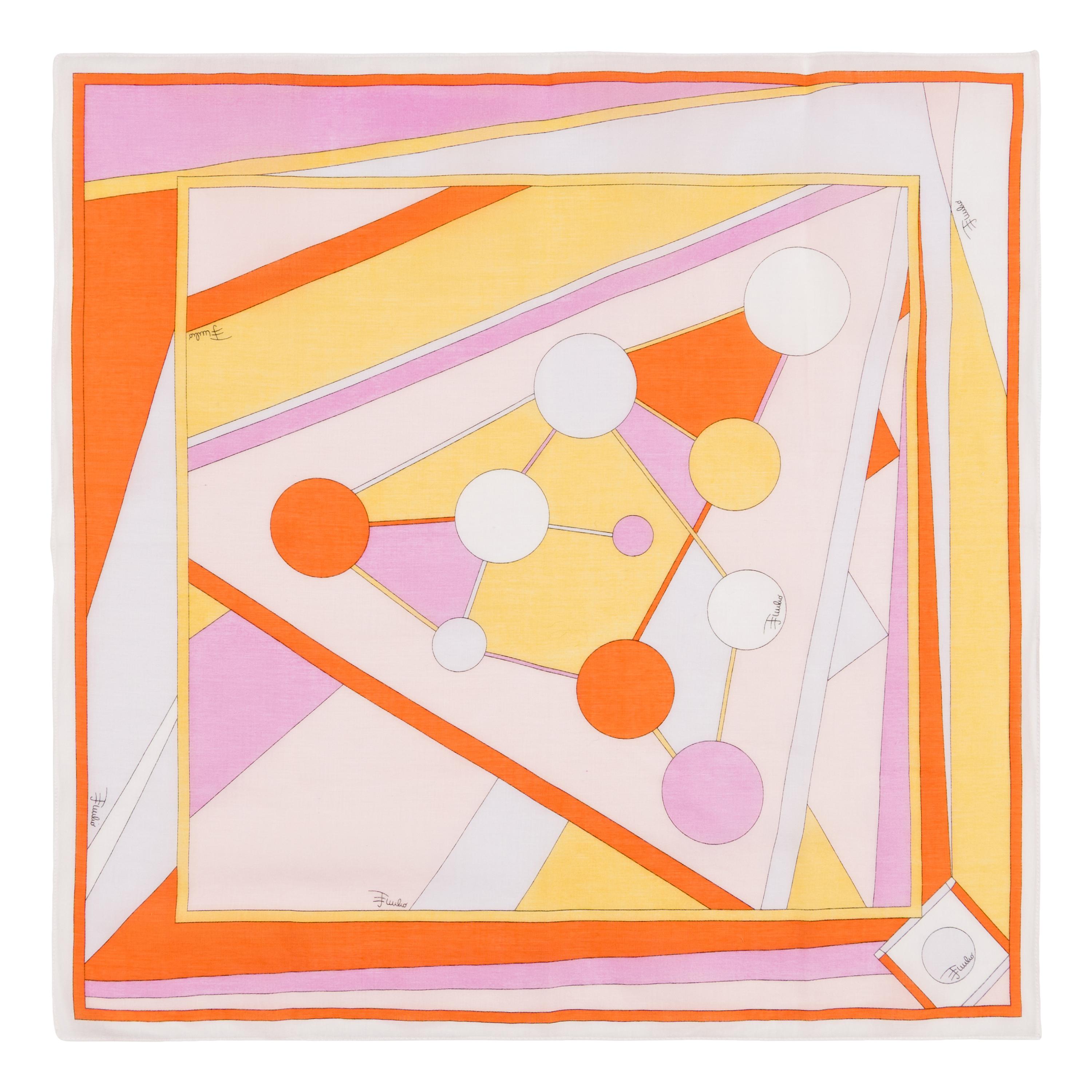 Pucci & Leonard; Lot of Eight Scarves, Handkerchiefs and Shawl