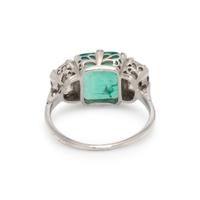 COLOMBIAN EMERALD AND DIAMOND RING