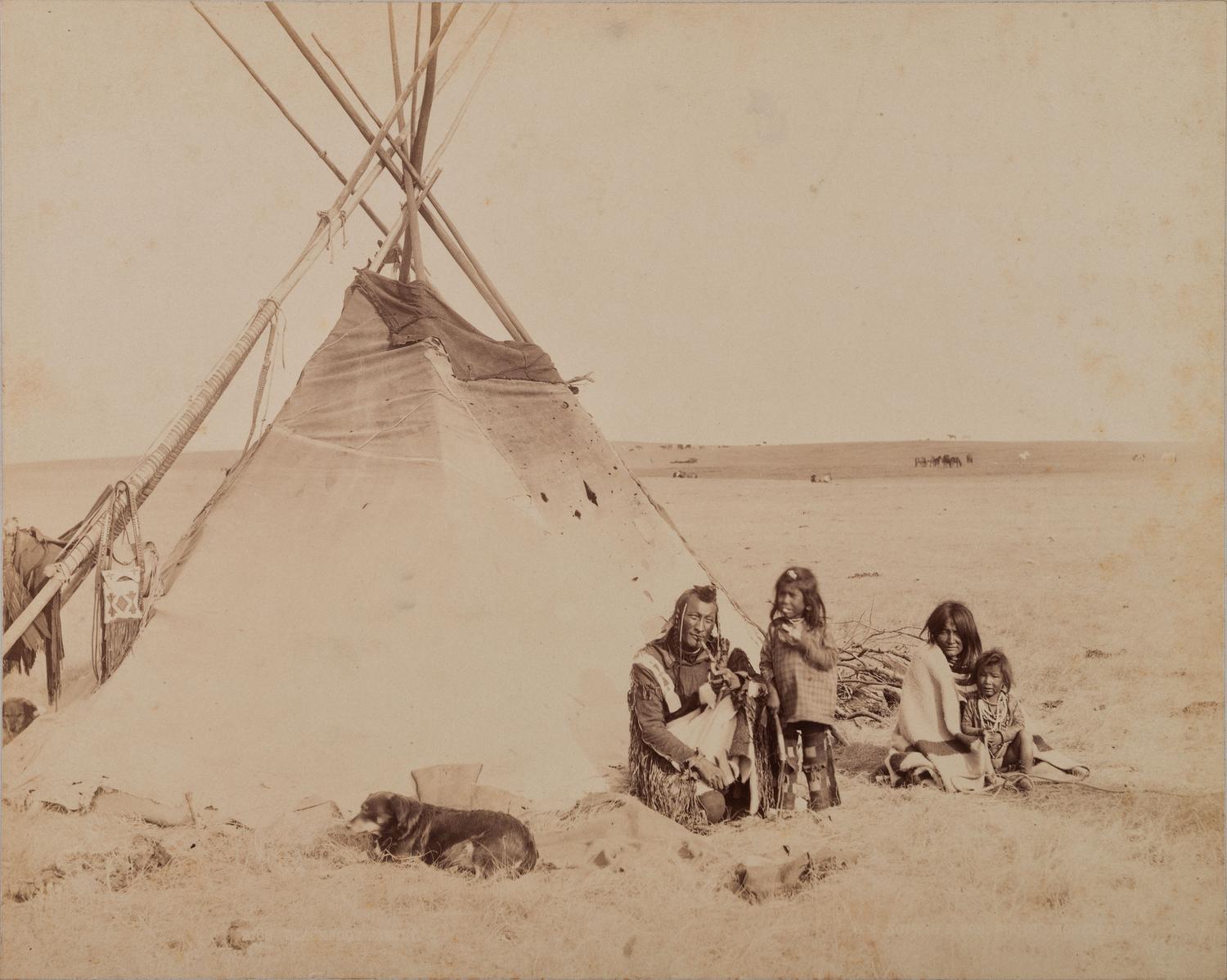 NOTMAN, William (1826-1891), photographer. Photograph of a Blackfoot family.