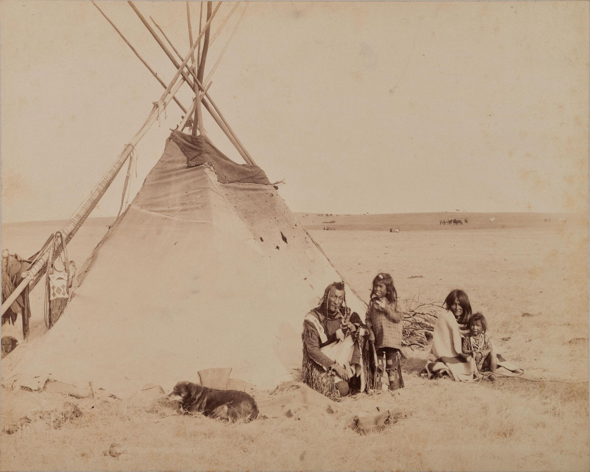 NOTMAN, William (1826-1891), photographer. Photograph of a Blackfoot family.