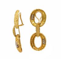 Frattini, Yellow Gold and Diamond Bracelet and Earrings