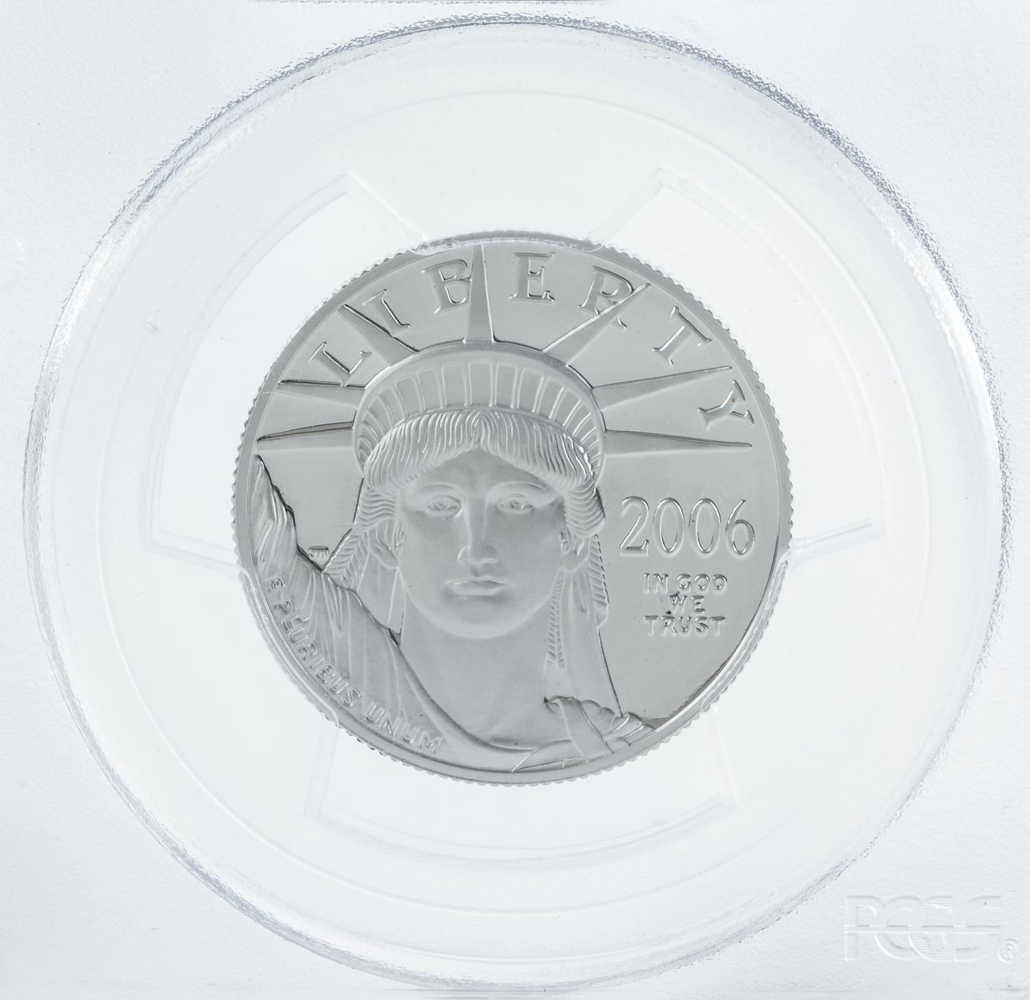 A Group of Three United States 2006-W Statue of Liberty Platinum Proofs