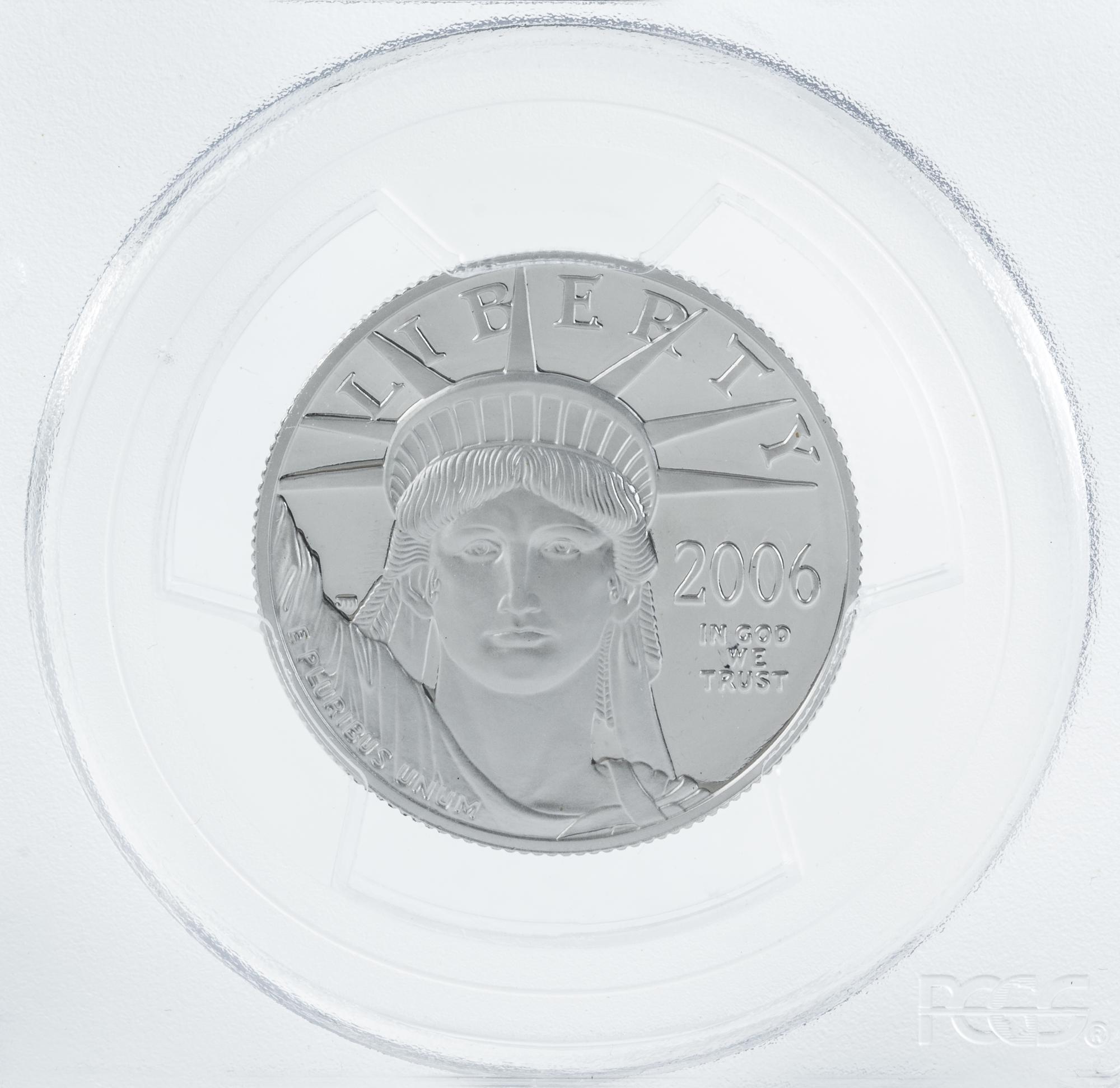 A Group of Three United States 2006-W Statue of Liberty Platinum Proofs