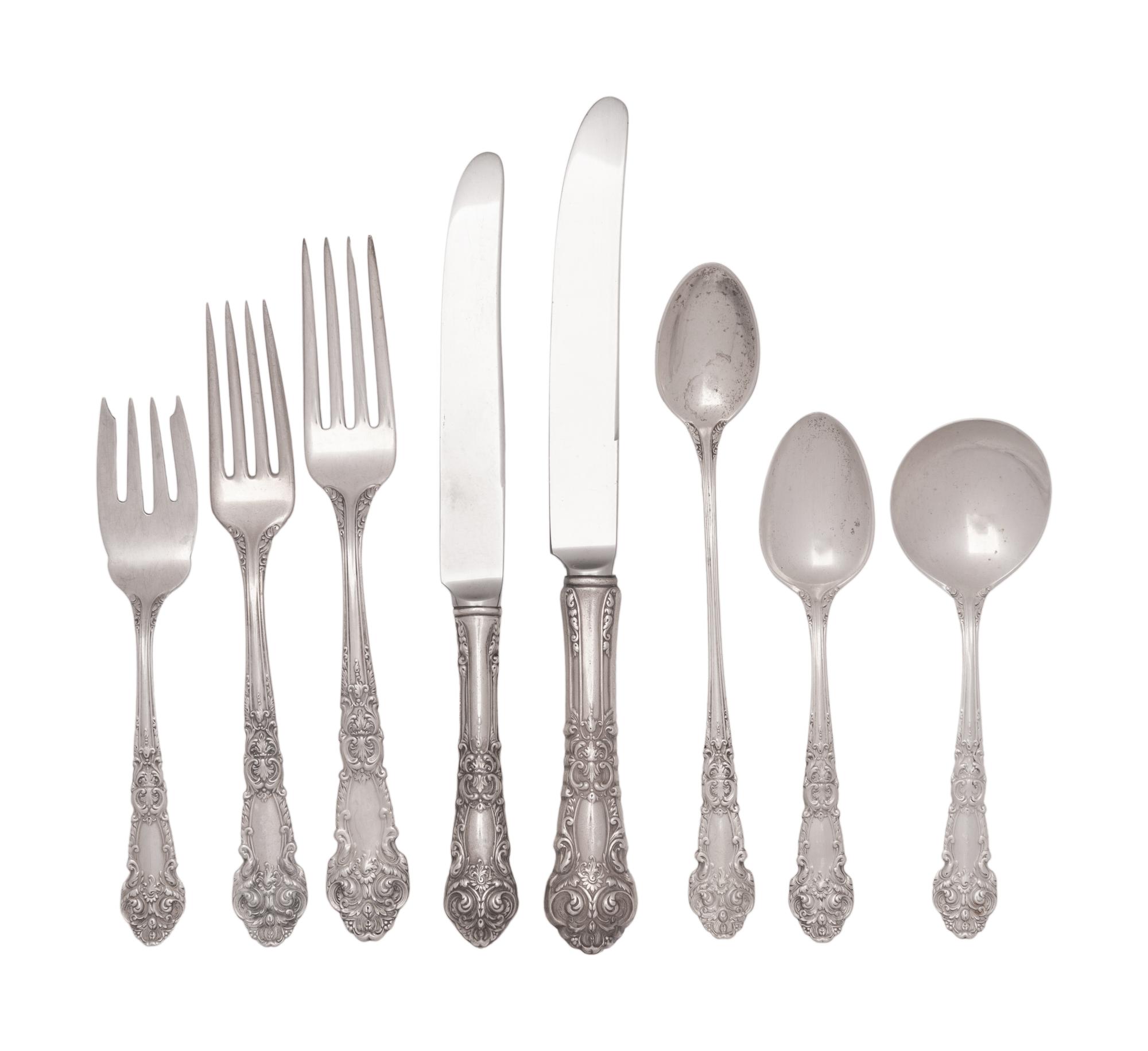 A Reed and Barton Silver Flatware Service