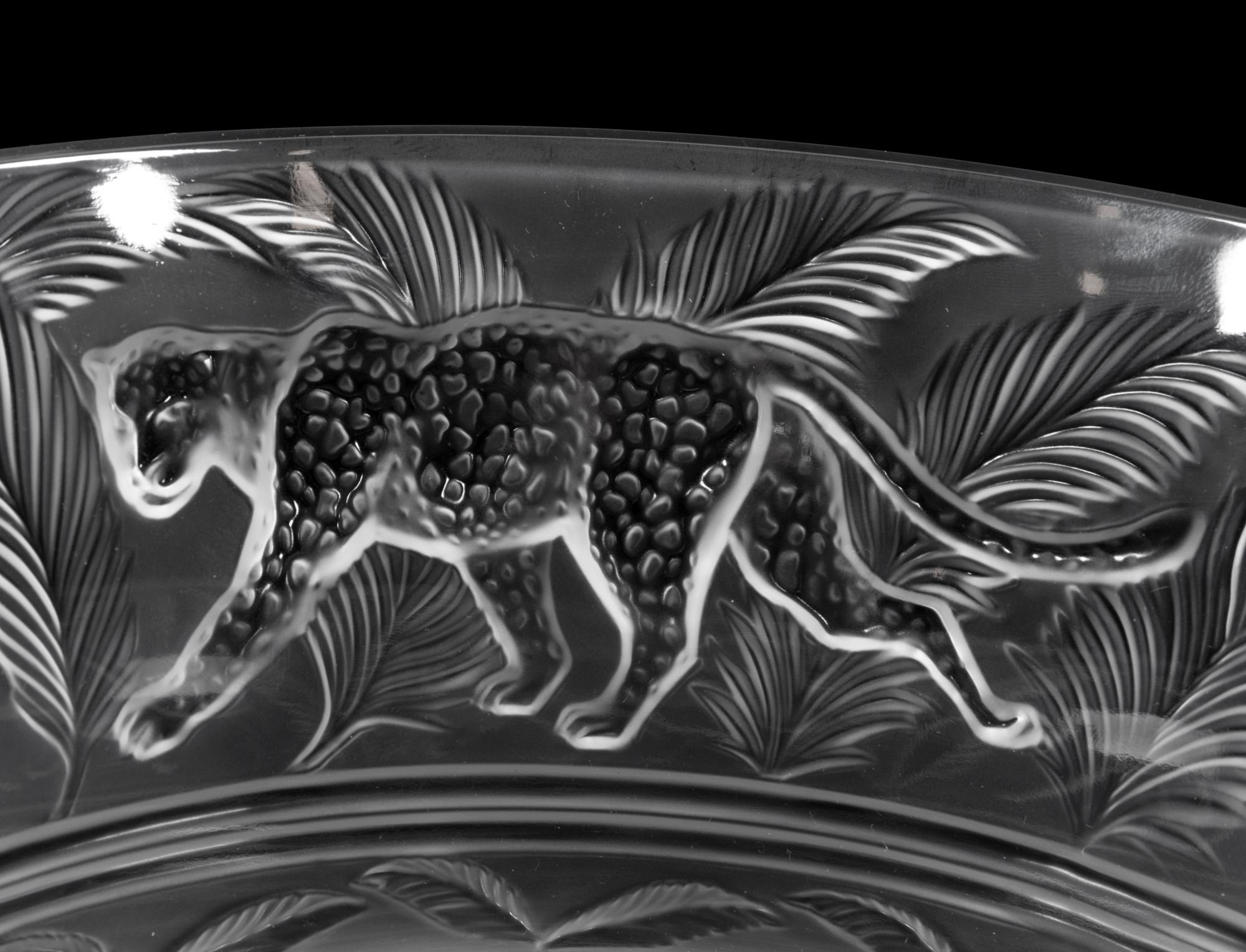 A Lalique Jungle Bowl