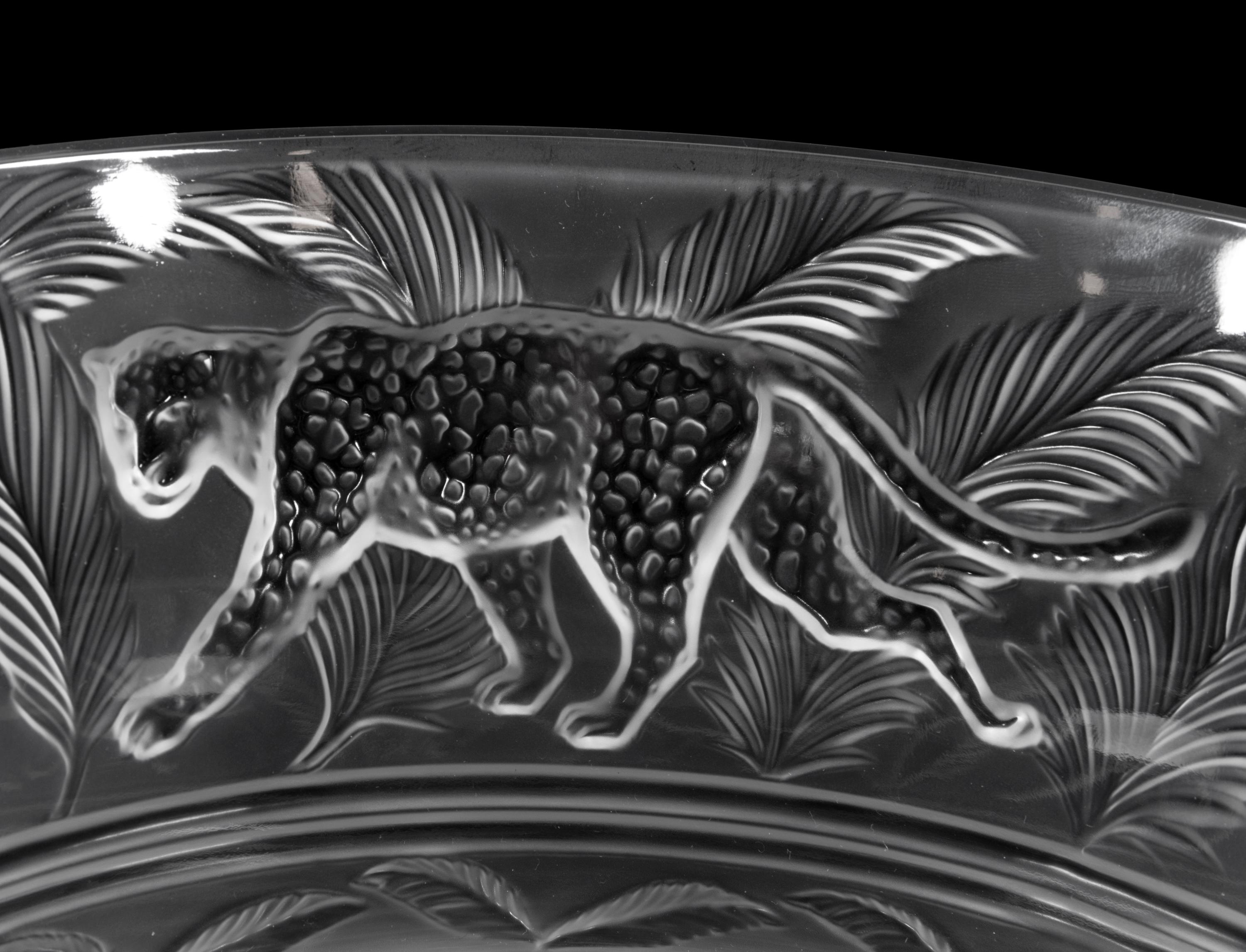 A Lalique Jungle Bowl