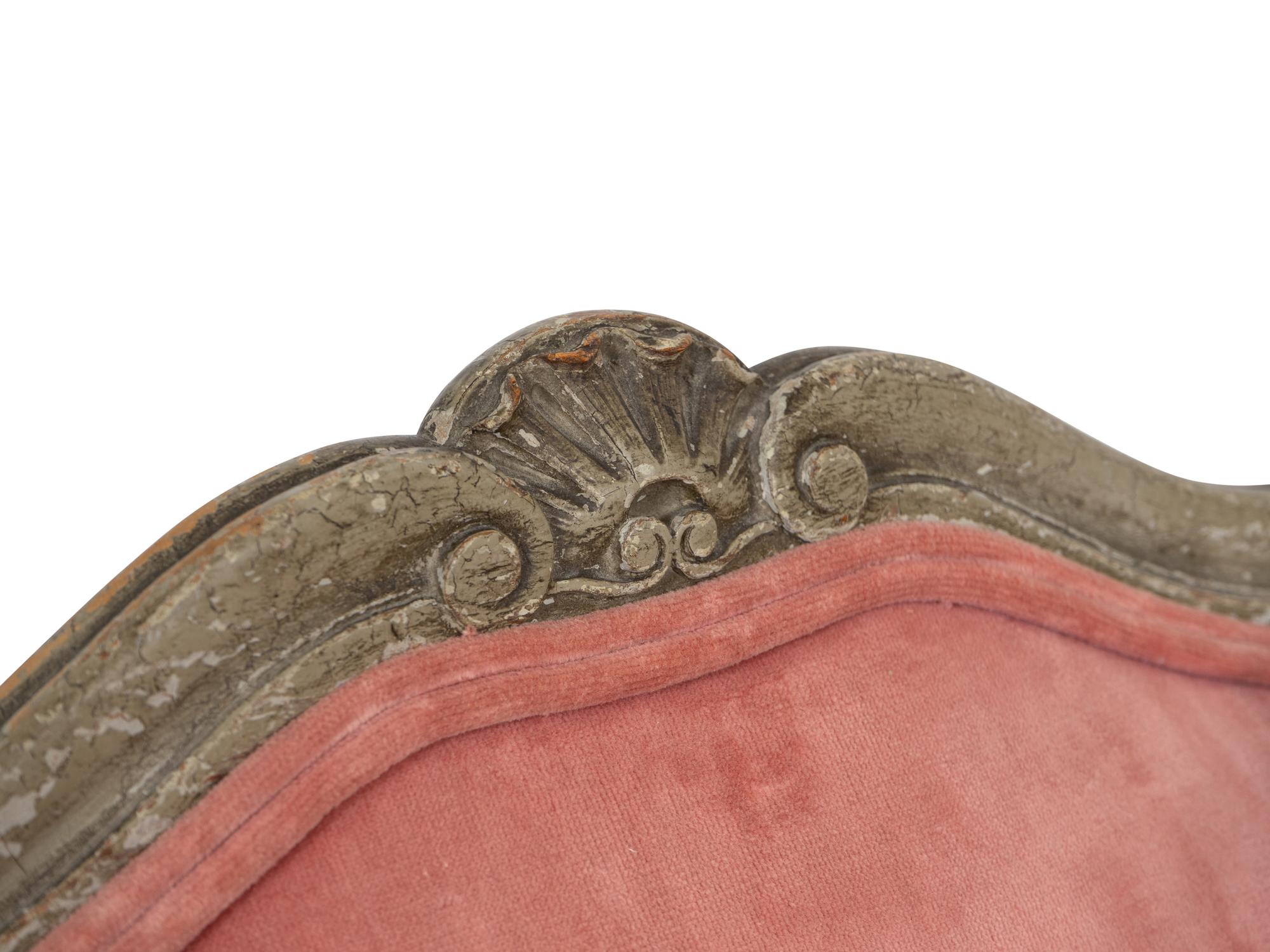 A Diminuitive Louis XV Painted Bergère en Gondole