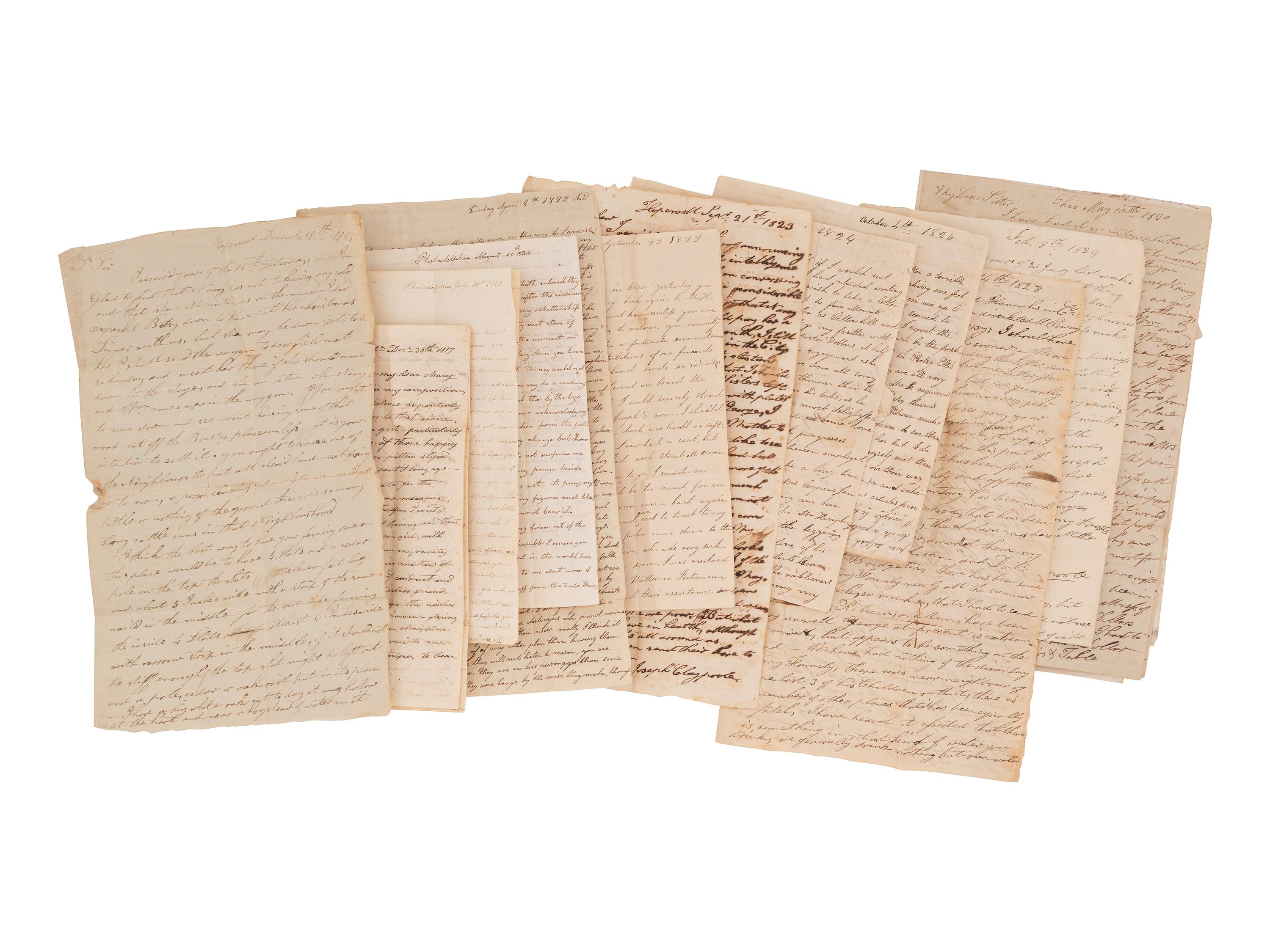 [WESTERN AMERICANA -- CIVIL WAR -- LINCOLN]. Papers of Captain Joseph Claypoole Clark, 4th US Light Artillery, Battery E, WIA Antietam, including frontier and Civil War correspondence, photography, and appointment signed by Lincoln as President.