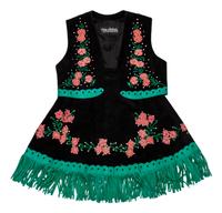Two Girl's Rodeo Vest/Skirt Outfits