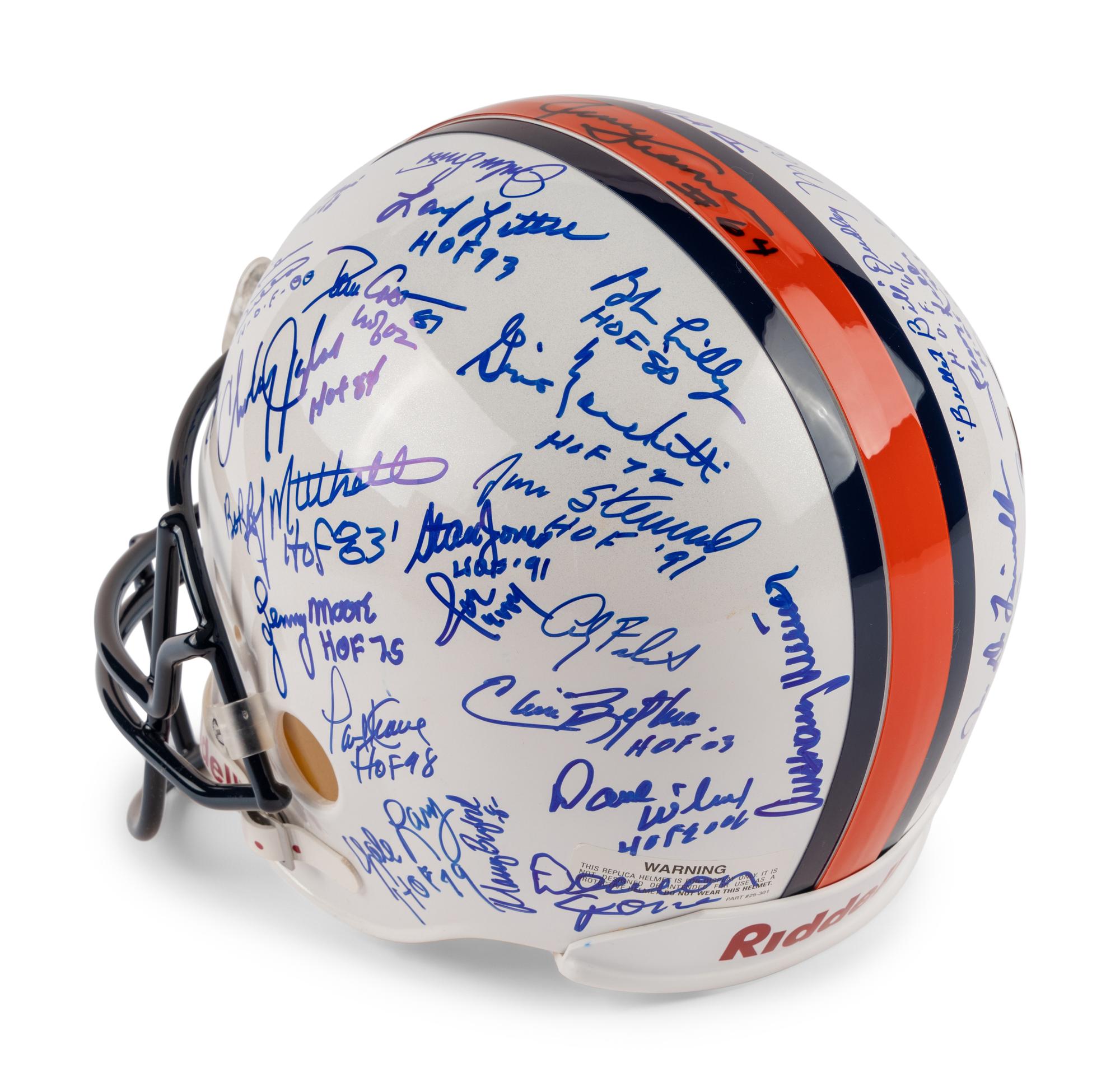A Mike Ditka HOF Celebrity Golf Classic Multi Signed Autograph Football Helmet from The Collection of Mike Ditka