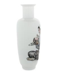 A Polychrome Enameled Porcelain Vase