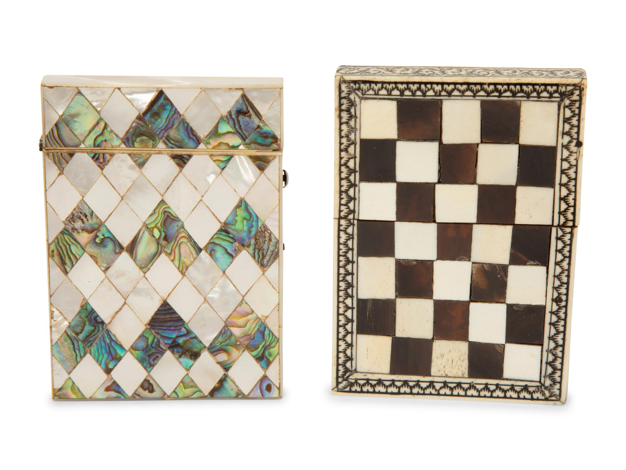 Six Victorian Card Cases